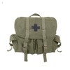 Olive Drab Vintage Compact Weekender Backpack With Cross