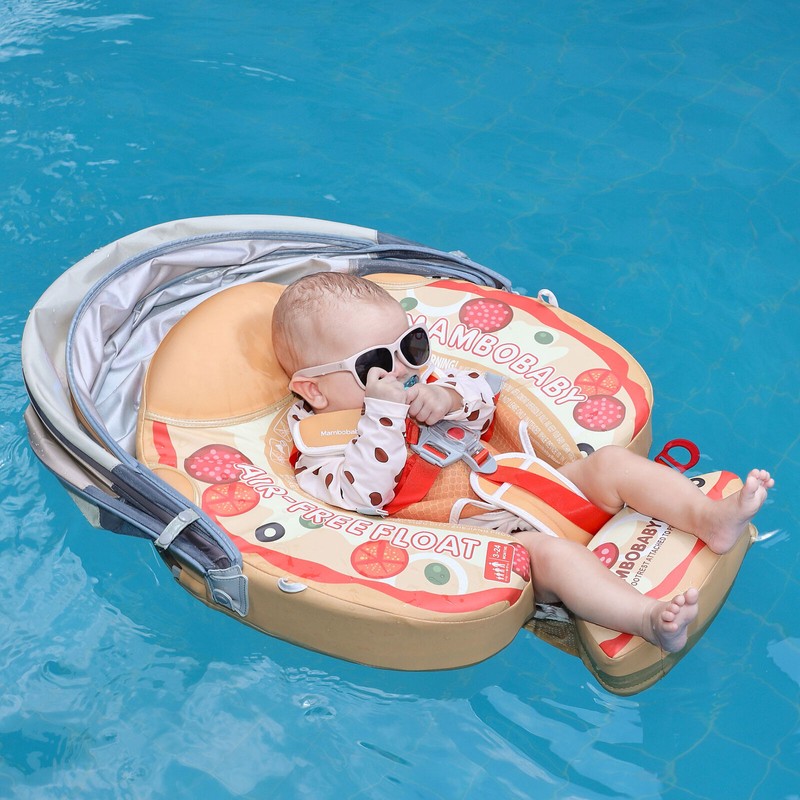 HECCEI Mambobaby Float with Canopy Baby Pool Float Non-Inflatable Swim