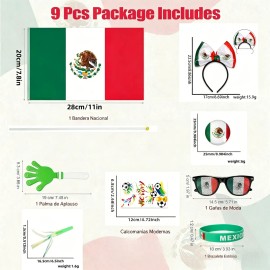 Copa Del Mundo:kit De Porros Para Fútbol:bandera,muñequera