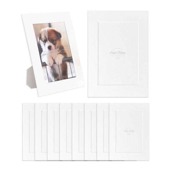 Monolike Standing Paper Photo Frame White 4x6 Standing Paper Frame - White 10 Piece Paper Frame