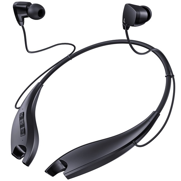YOSDOM Neckband Bluetooth Headphones, Around The Neck Headphones 24H+ Playtime,