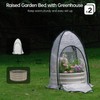 Riased Garden Bed with Greenhouse Cover, Raised Planter Box (2pcs