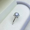 Seawater Pearl Ring, High Luster, Slightly Flawed Akoya 7–8mm, S925