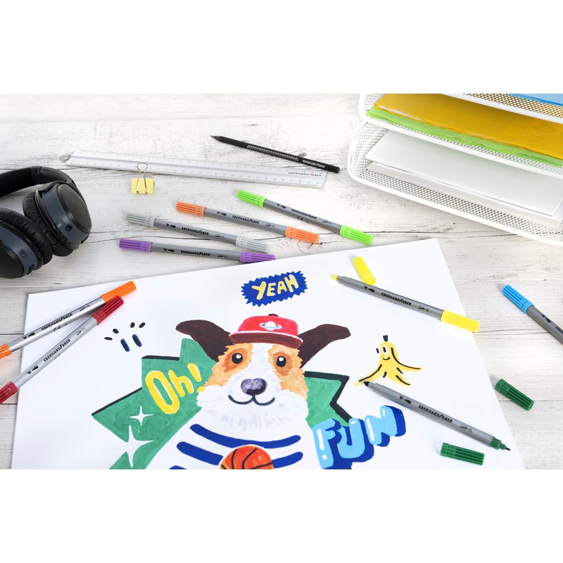 Eberhard Faber Colori 550030 Felt Tip Pens Set, 30 Colouring