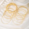 RINTOLER 10Pcs Chunky Gold Bangle Bracelets for Women - Multi