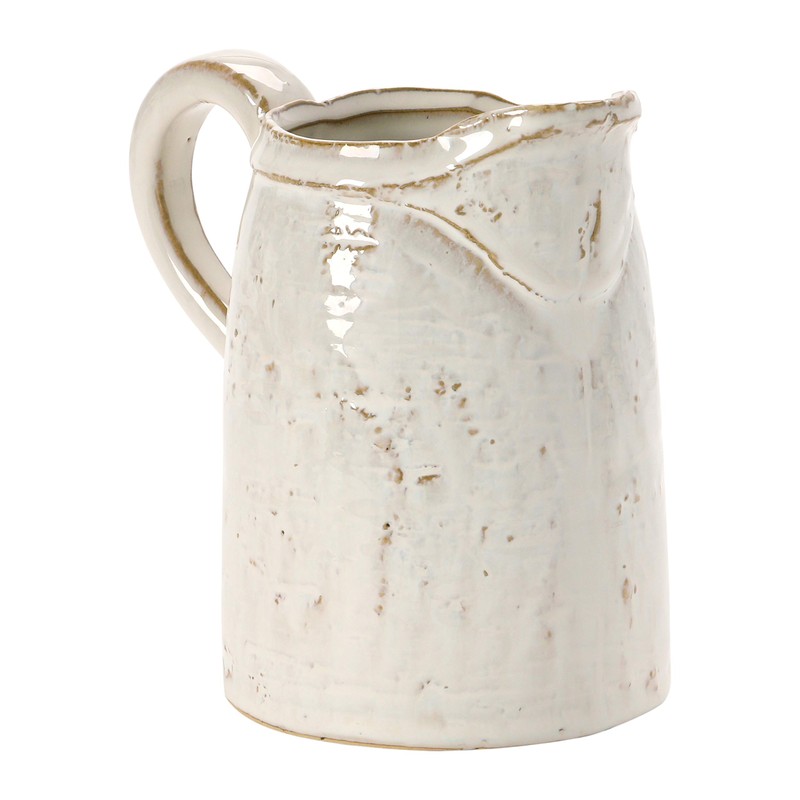 Creative Co-Op 28 oz. Stoneware, Reactive Glaze, White (Each One