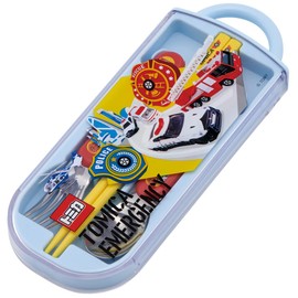 Skater TACC2AG-A Trio Set, Chopsticks, Spoon and Fork, Tomica 23, Antibacterial, Made in Japan