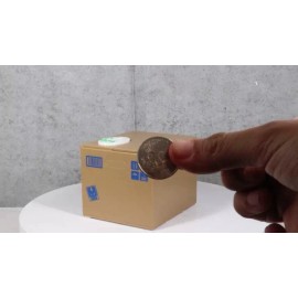 Whimsical Animated Hiding Panda Bear Coin Grabber Money Bank Box Sculpture