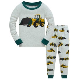 Akyzic Toddler Boys Pajamas Funny Truck 100% Cotton Kids Train 2 Piece Pjs Sets Sleepwear Clothes Set 1-7 T(Truck-36 4T)