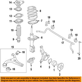 Kia 54830-3Q000 Suspension Stabilizer Bar Link Kit