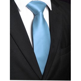 RBOCOTT Baby Blue Tie Mens Necktie for Business and Wedding Party(1)