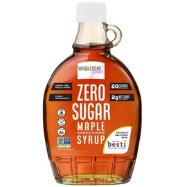 Wholesome Yum Zero Sugar Maple Syrup (Keto Maple Syrup) With Monk Fruit & Allulose - Natural Sugar Free Pancake Syrup - No Artificial Colors Or Flavors, Non GMO, Low Carb, Gluten-Free, Vegan (12 fl oz)