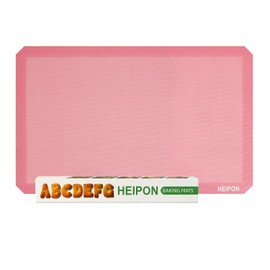 HEIPON Non-Stick Perforated Silicone Baking Mat,22.44"Lx14.57"W,Reusable,Breathable Mat,Easy to Clean,Breathable Puff Baking Mat,Pastry Mat(Pink,1PC)