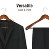 TOPIA HANGER Wide Shoulder Wooden Hangers, Suit Hangers with Non