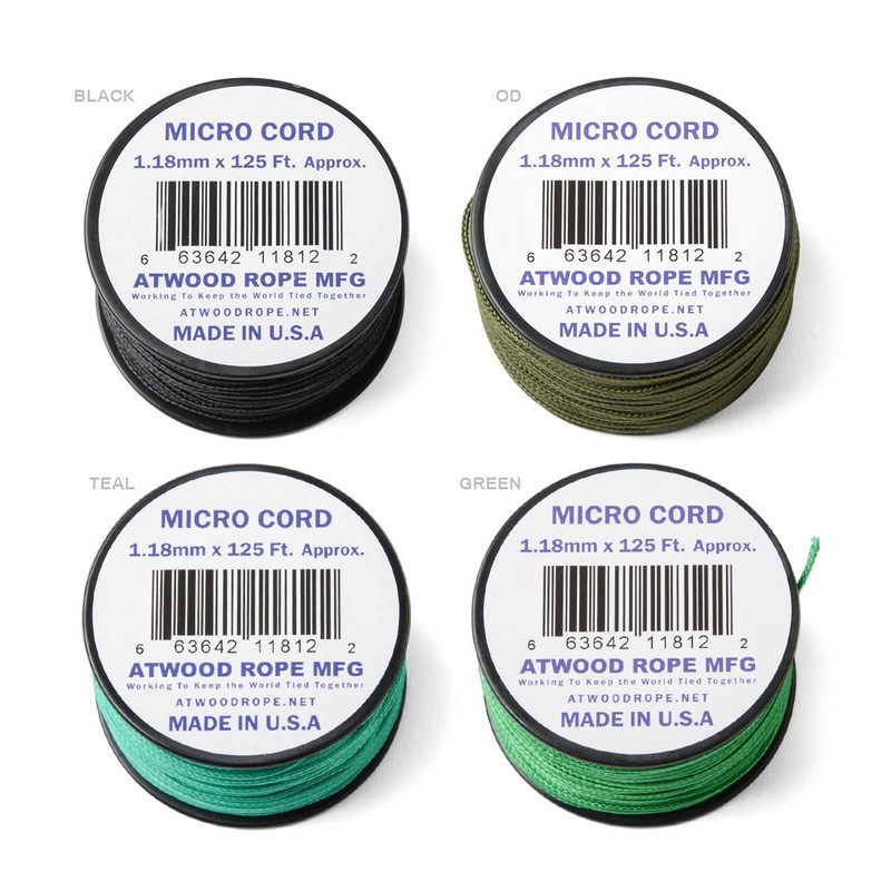 ATWOOD ROPE Micro Cord 1.18mm Olive Drab 125FT