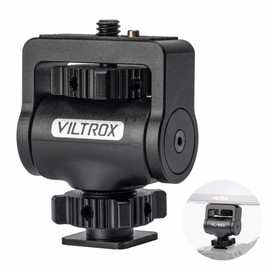 VILTROX Camera Monitor Mount with Cold Shoe, 360° Swivel and 180° Tilt, 1/4 Inch Screw for 5 Inch and 7 Inch Field Monitors Compatible with LED, Flash and Video Light Shooting Photography
