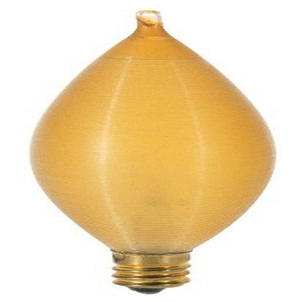 Satco S2706 120V Candelabra Base 25-Watt C11 Light Bulb, Amber Spun