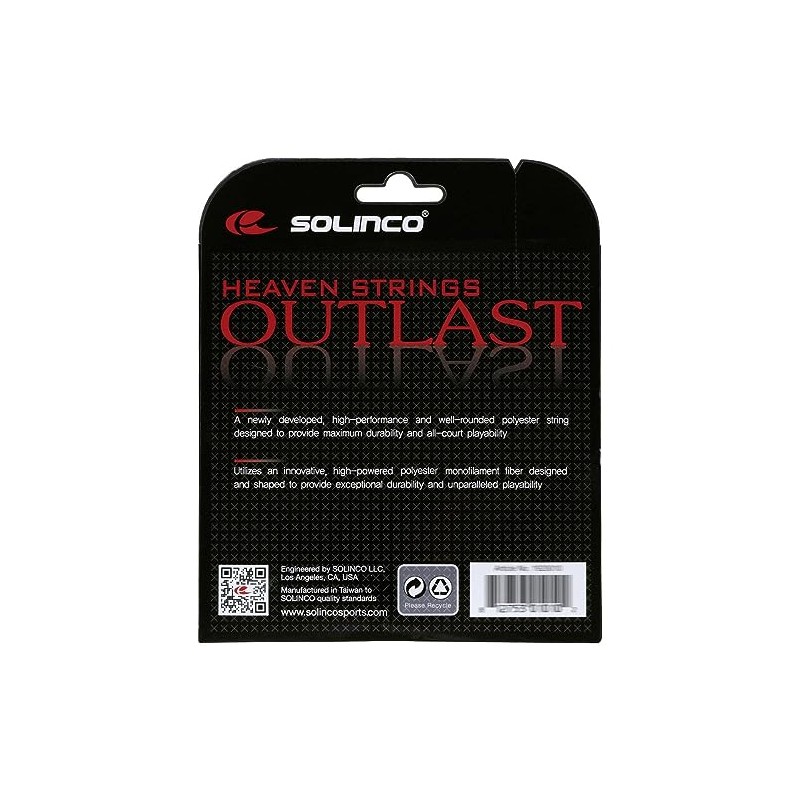 Solinco Outlast String Set - Red, 1.2 mm