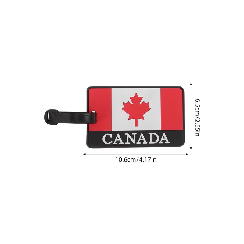 Didiseaon Luggage Labels for Suitcases - 2 Pack Canadian Flag