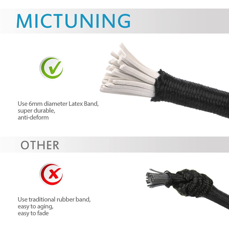 MICTUNING Cargo Nets, 6mm 47" x 36" Heavy Duty Latex