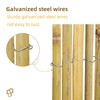 Natural Bamboo Slat Screening,6.5FT x 13FT Bamboo Fence Panel for