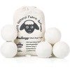 Wool Dryer Balls Organic XL 6-Pack, 100% New Zealand Chemical