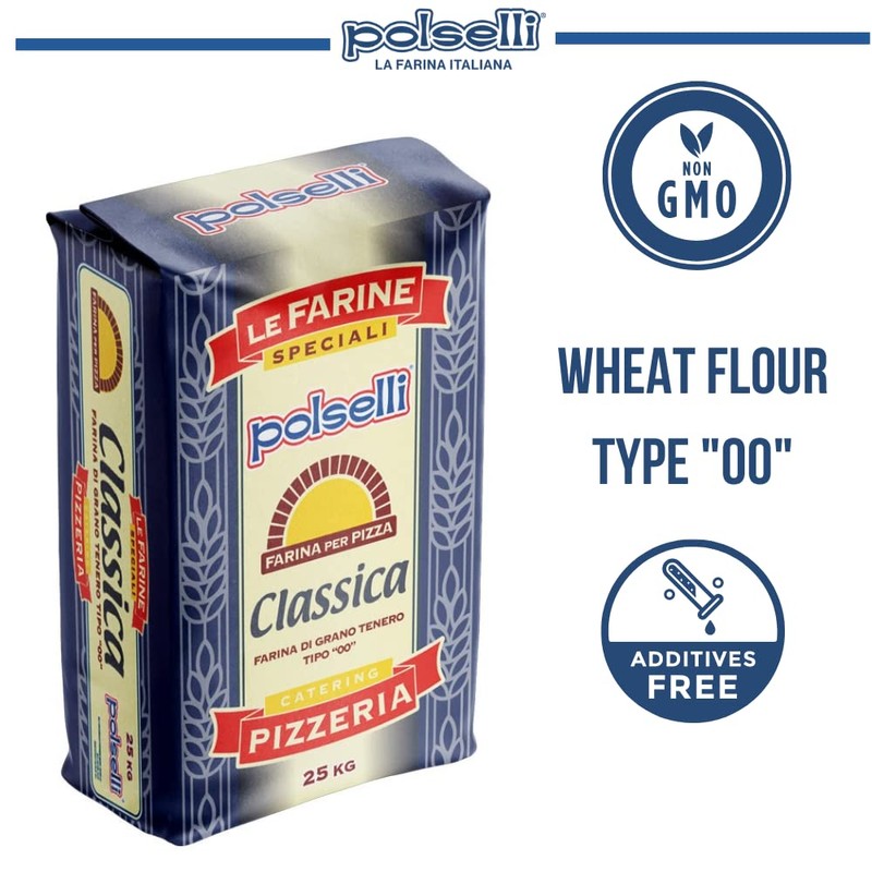 POLSELLI Classica, Type 00 Double Zero Flour, All Natural for