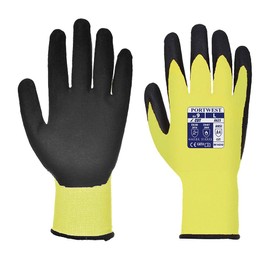 Portwest Vis-Tex Cut Resistant Glove - PU, Size: L, Colour: Yellow/Black, A625Y8RL