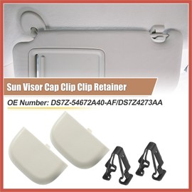ACROPIX 2 Set Beige Iron Sun Visor Cap Clip Clip Retainer No.DS7Z-54672A40-AF/DS7Z4273AA/DS7Z-9904132-A for Ford Fusion 2013-2016 for Lincoln MKZ 2013-2016 Car Parts