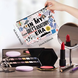 Medical Drama TV Show Gift in My Grey Era Doctor Themed TV Series Cosmetic Bag, Grey's Bag Eu, Cosmetic bag with print