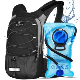 Zounich Hydration Backpack, Breathable Running Backpack with 3L Water Bladder, Large Capacity Hiking Rucksack Outdoors Hydration Bag Pack Perfect for Cycling Camping Fitness Climbing Fits Men & Women