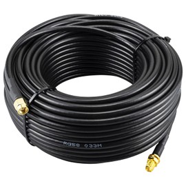 Boobrie RG58 SMA to SMA Cable 25 m WiFi Antenna Cable SMA Female to SMA Male Coaxial Cable Low Loss 50 Ohm Coaxial Cable for WiFi Antenna/Radio/FPV Drone etc