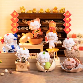 TOP TOY Gyun Gyun Lamb Series Blind Box Figures, 1 Pack Random Design Mini Collectible Toys, Fluffy Textured Anime Blind Box Decorations, Holiday Birthday Gifts for Girls & Teens