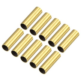 METALLIXITY Brass Pipe Brass Tube 10mm OD x 0.5mm T x 30mm L 10pcs Craft Tube for Home Decoration DIY Handicraft