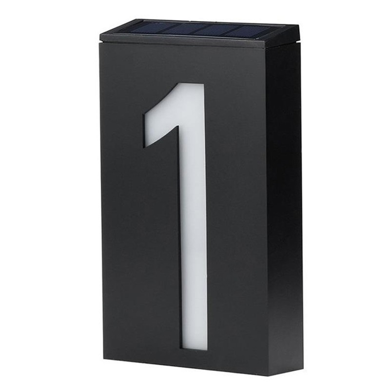 Outdoor Solar Power LED Number Sign Light House Hotel Store