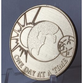 One Day At a Time Universe with the Serenity Prayer Bronze Medallion
