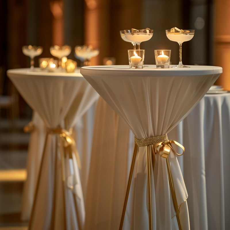 Yaheetech Round Bar Table, Adjustable Height and 360° Swivel Bar