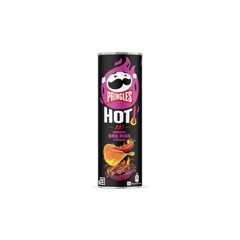 Pringles Hot Smokin BBQ Ribs Flavour 160g