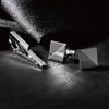 Tabarat Tps-055 Men's Tie Clip, Made in Japan, Brass, Geometric,