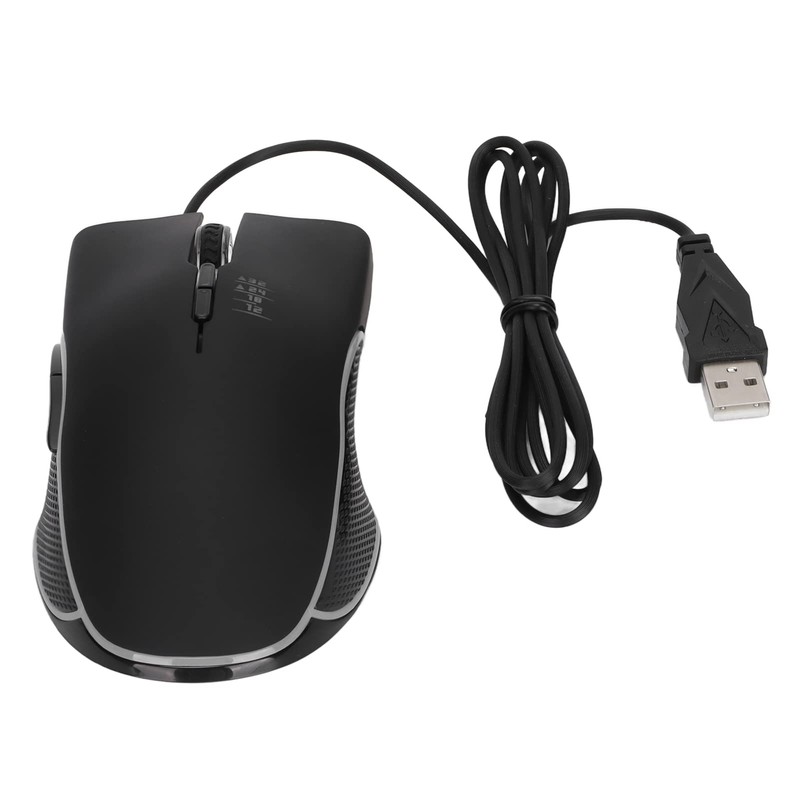 Gaming-Maus, Tragbare Ergonomische Kabelgebundene Maus mit USB-Kabel, 4 Farben Hintergrundbeleuchtung
