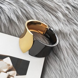 Long tiantian Gold Cuff Bracelet, Chunky Bangle Bracelet for Women, 18K Copper, Hypoallergenic, Pulseras para Mujer