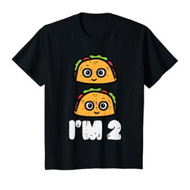 Kids 2nd Birthday Tacos Im 2 Years Old Mexican Boys Girls Kids T-Shirt