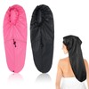 2pcs Large Adjustable Braids Shower Cap for Long Hair Waterproof