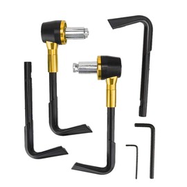 CNC Motorcycle Hand Grip Guard Brake Lever Protector CNC Handlebar Protector Motorcycle Hand Grip Protector Brake Lever Protector for 22mm Motorcycle Handlebars (Gold)