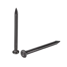 uxcell Hardware Nails Carbon Steel Point Tip Wall Cement Nail 41mm(1.6") 3mm Rod Dia Black 200pcs