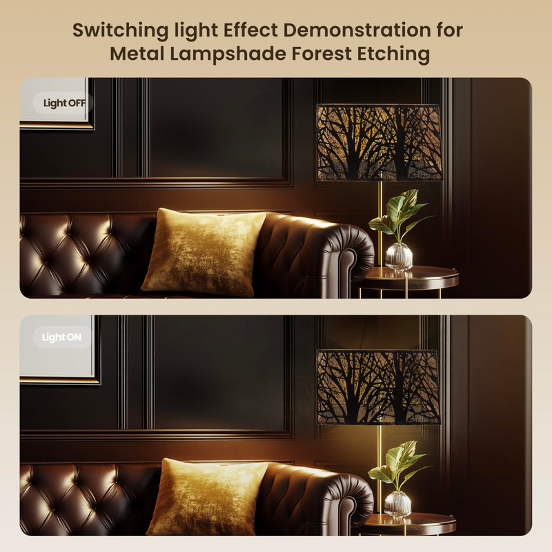 Metal Square Lampshade 8''Top X 14'' Bottom X 9'' Height