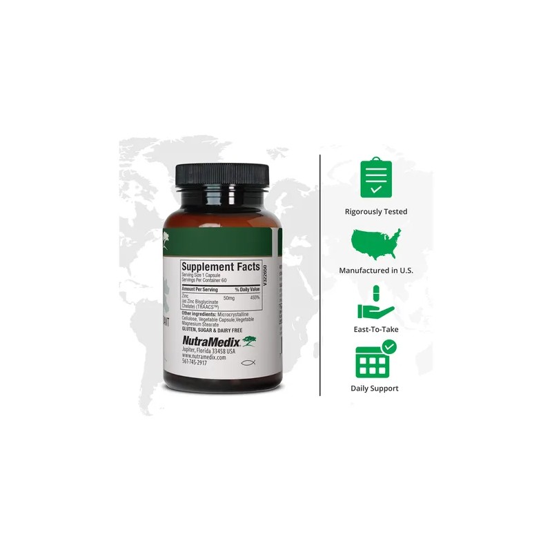 Nutramedix Zinc 50 Mg - Zinc En Cpsulas (60 Cpsulas)