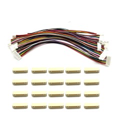 10Pcs Micro JST GH 10Pin 1.25mm Male to Male Connector,GH1.25 Terminal Connector Wire Cable 15cm 28AWG