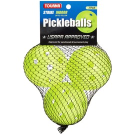 TOURNA Strike Indoor Pickleballs Optic Yellow 3 Pack