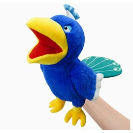 LOMTRATS Bird Hand Puppets for Kids, Toddlers, Including Parrots, Peacocks, etc. with Moving Open Mouths, Perfect for Storytelling, Birthday Gifts
